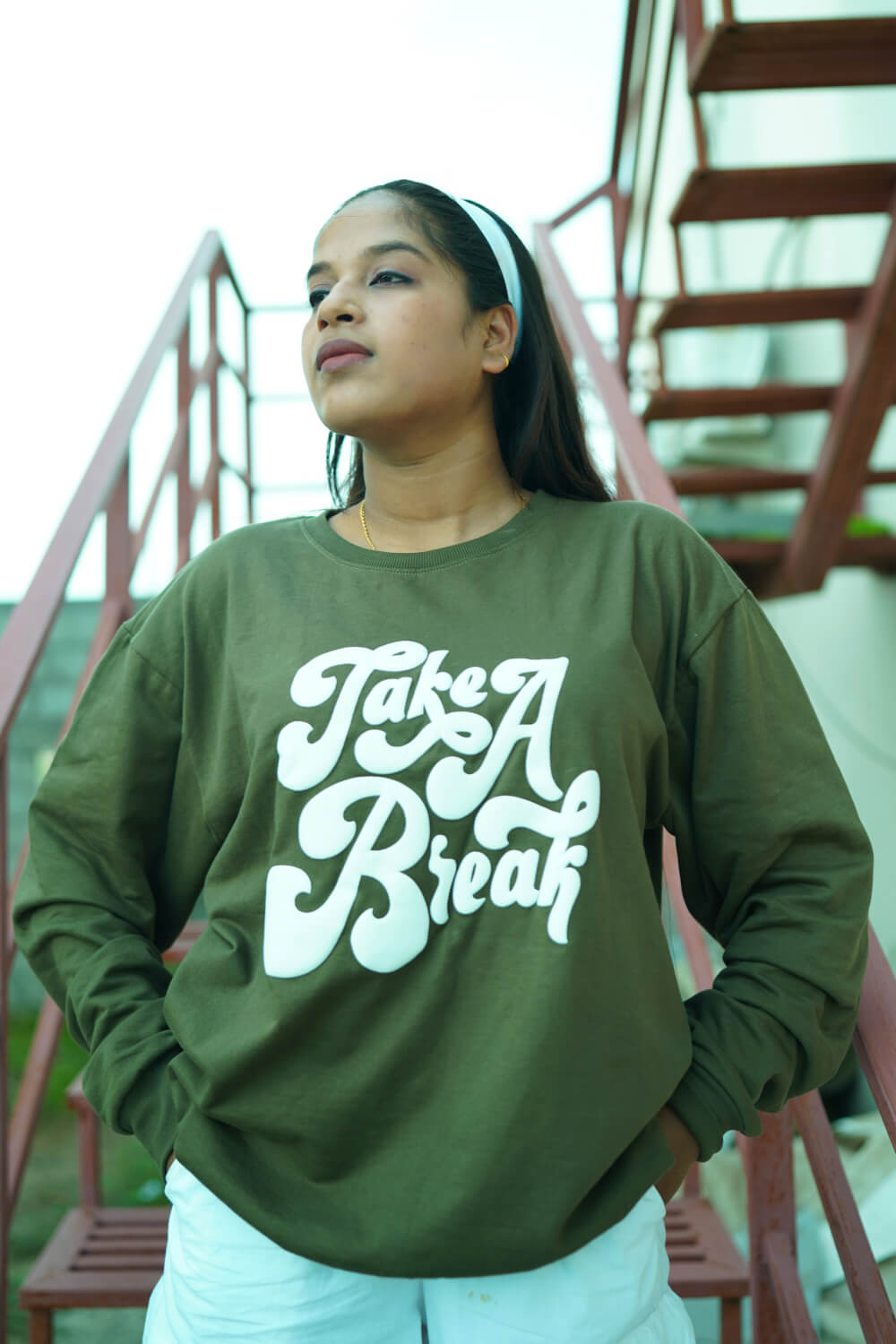 Take a break | Puff Design | Regular Fit | Unisex Sweatshirt