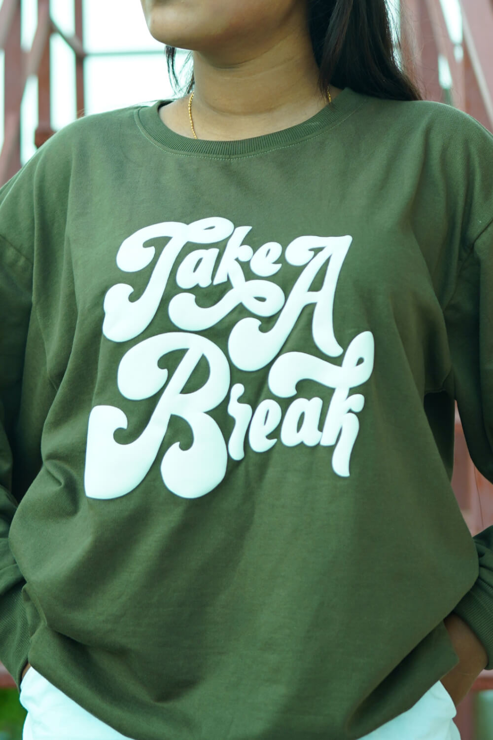Take a break | Puff Design | Regular Fit | Unisex Sweatshirt