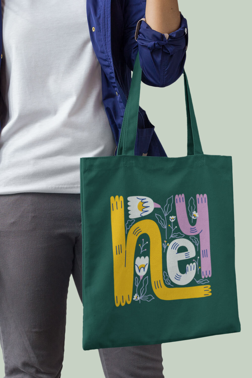 Hey Design | Zipper Tote Bag