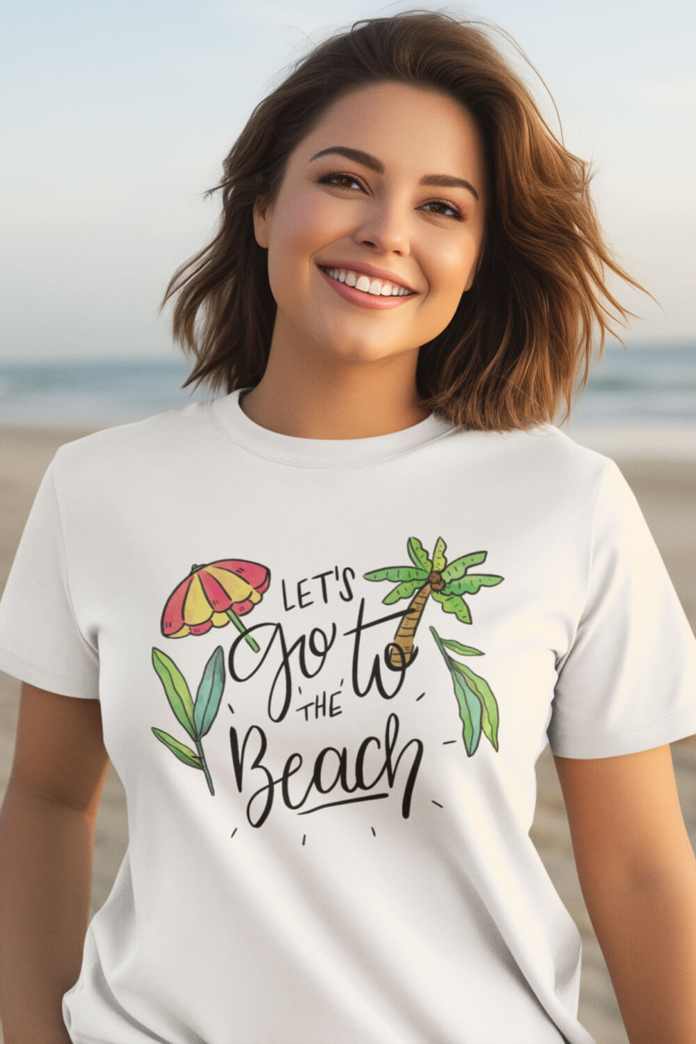 Let's Go to the Beach | Premium Women's T-Shirt