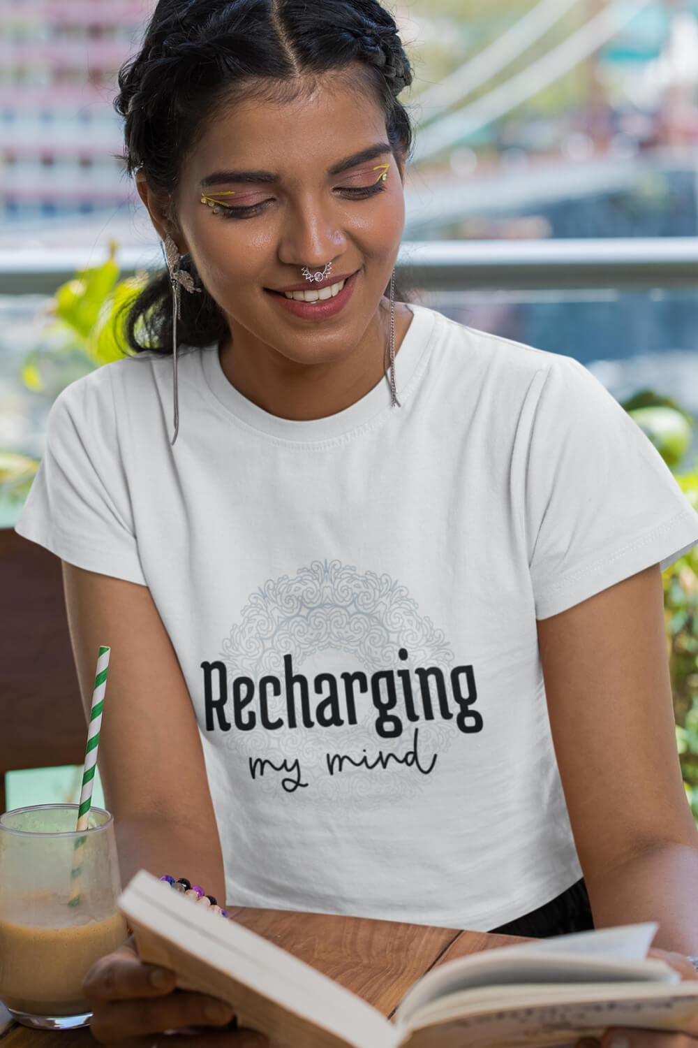 Recharging My Mind | Crop Top | Relaxed Fit