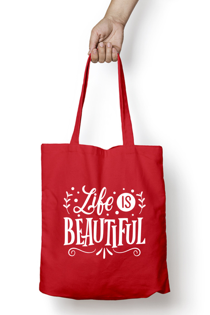 Life is Beautiful | Zipper Tote Bag