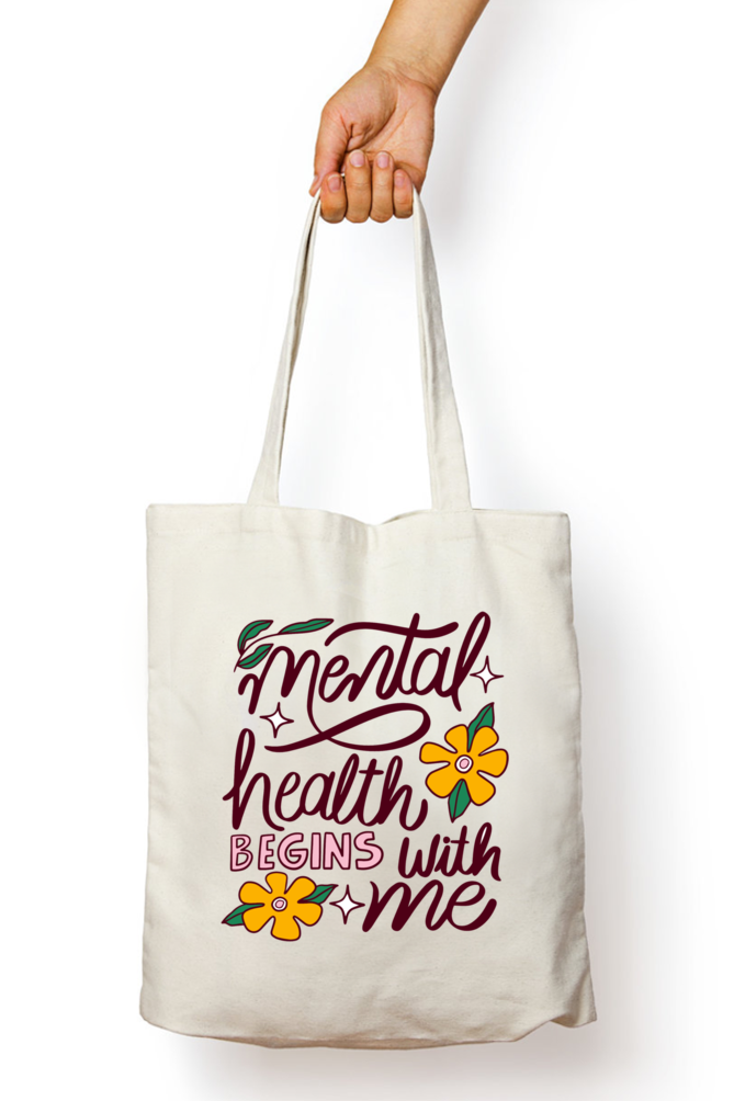 Mental Health Begins with Me | Zipper Tote Bag