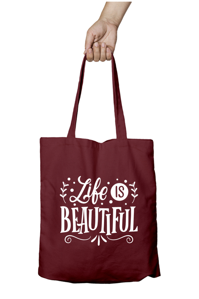 Life is Beautiful | Zipper Tote Bag