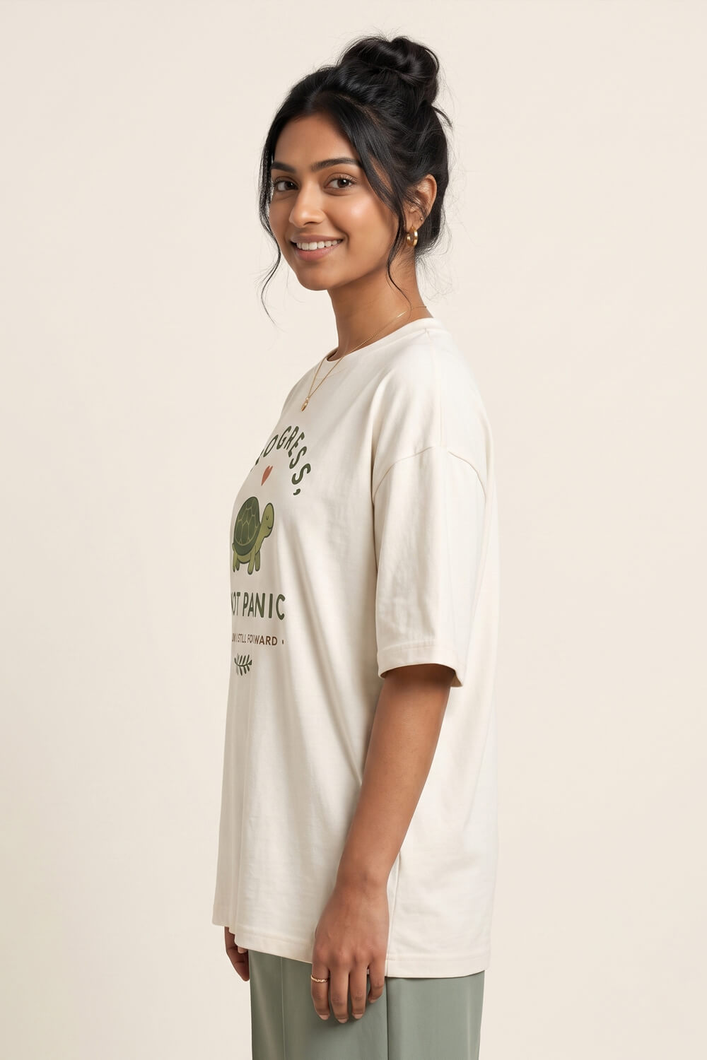 Progress, Not Panic - Oversized Tees