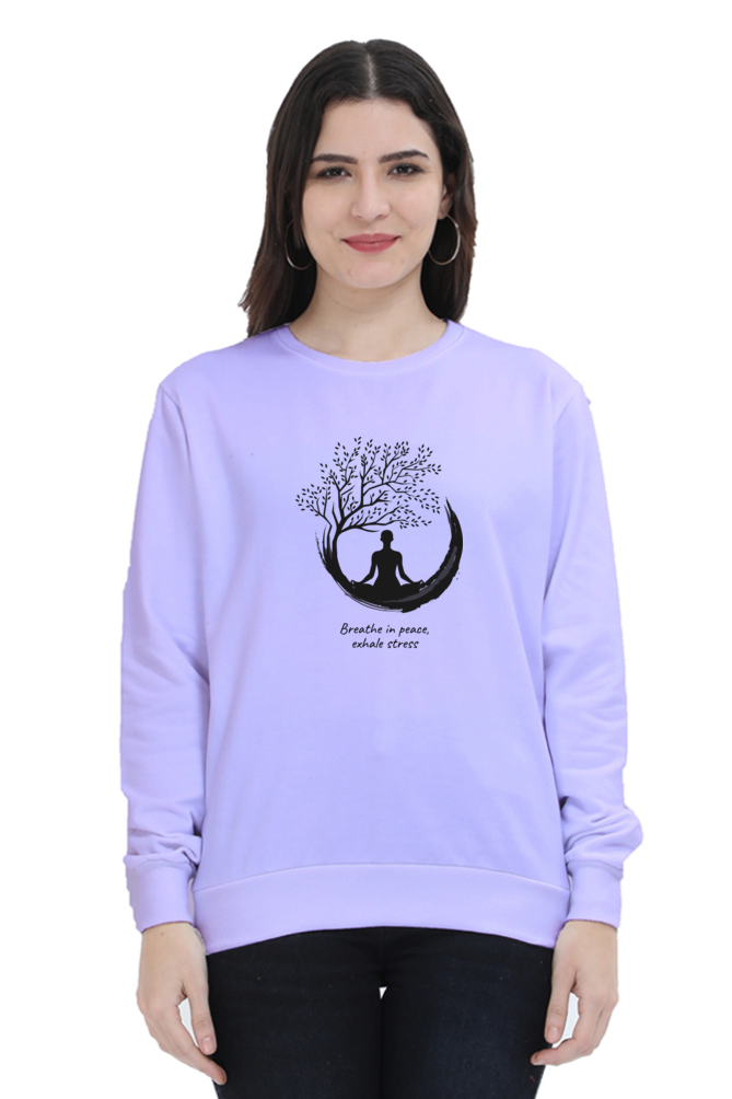 Breathe in Peace, Exhale Stress | Regular Fit | Unisex Sweatshirt