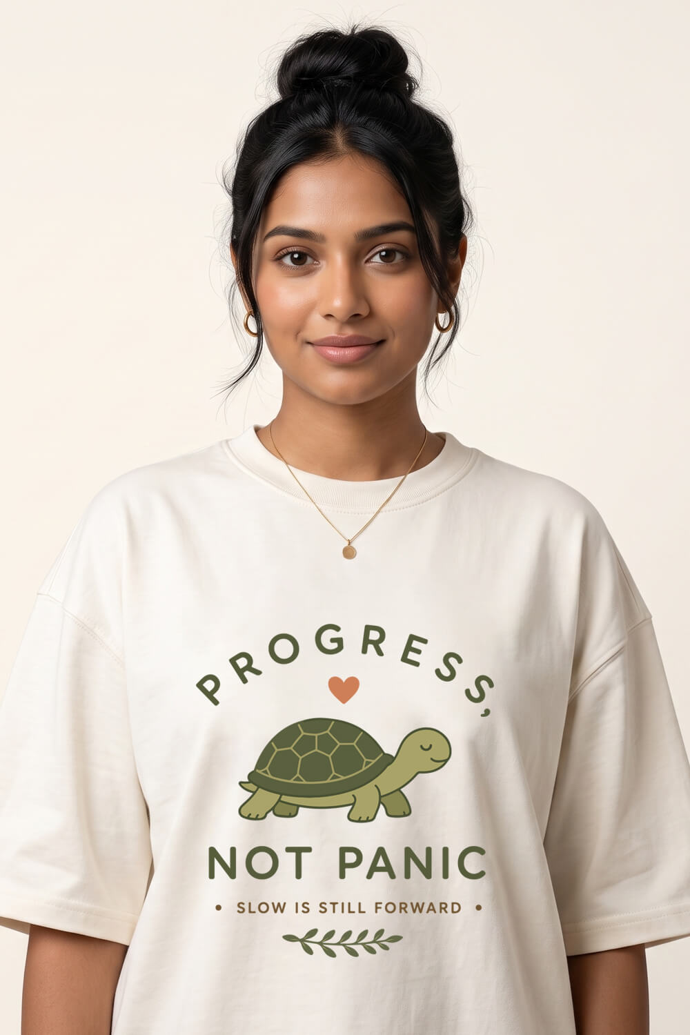 Progress, Not Panic - Oversized Tees