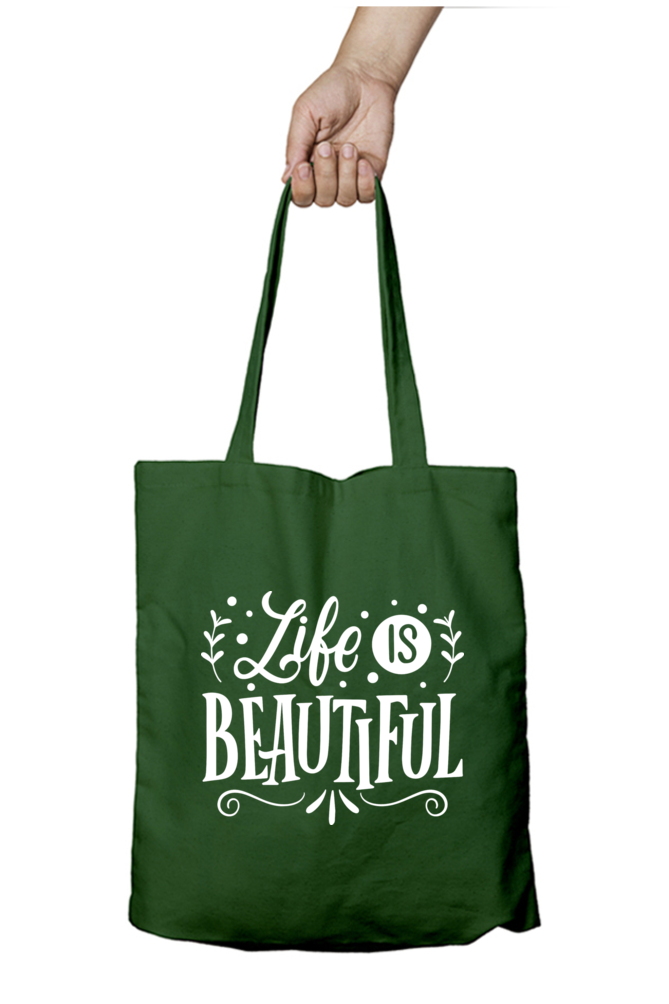 Life is Beautiful | Zipper Tote Bag