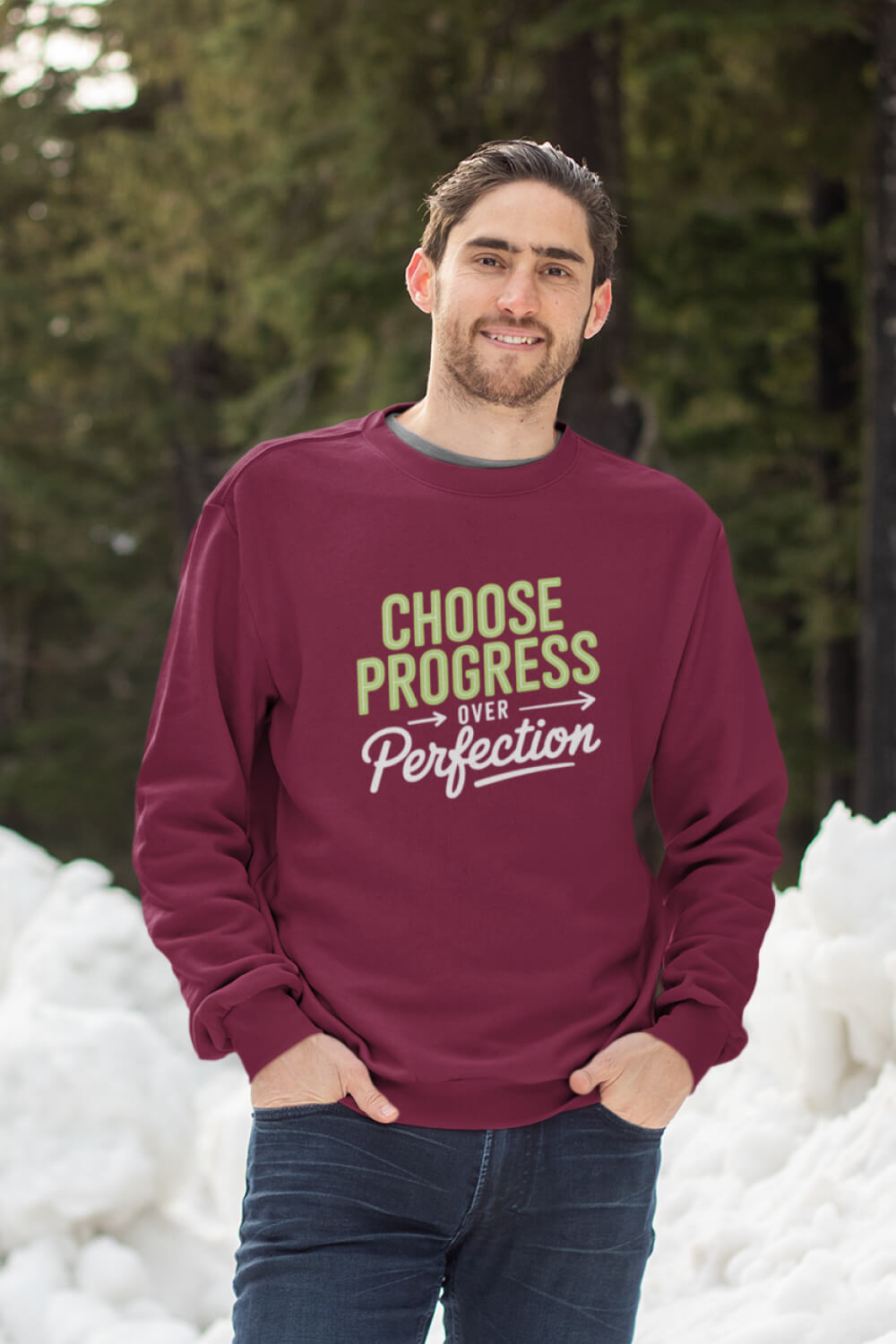 Choose Progress Over Perfection | Regular Fit | Unisex Sweatshirt