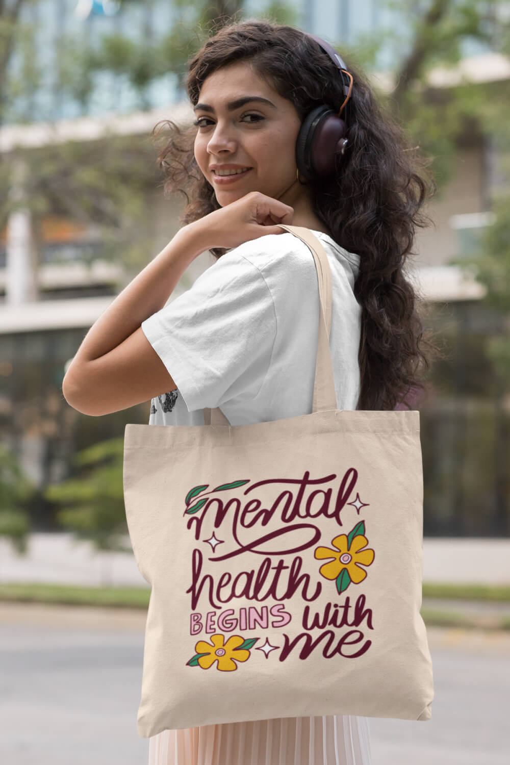 Mental Health Begins with Me | Zipper Tote Bag