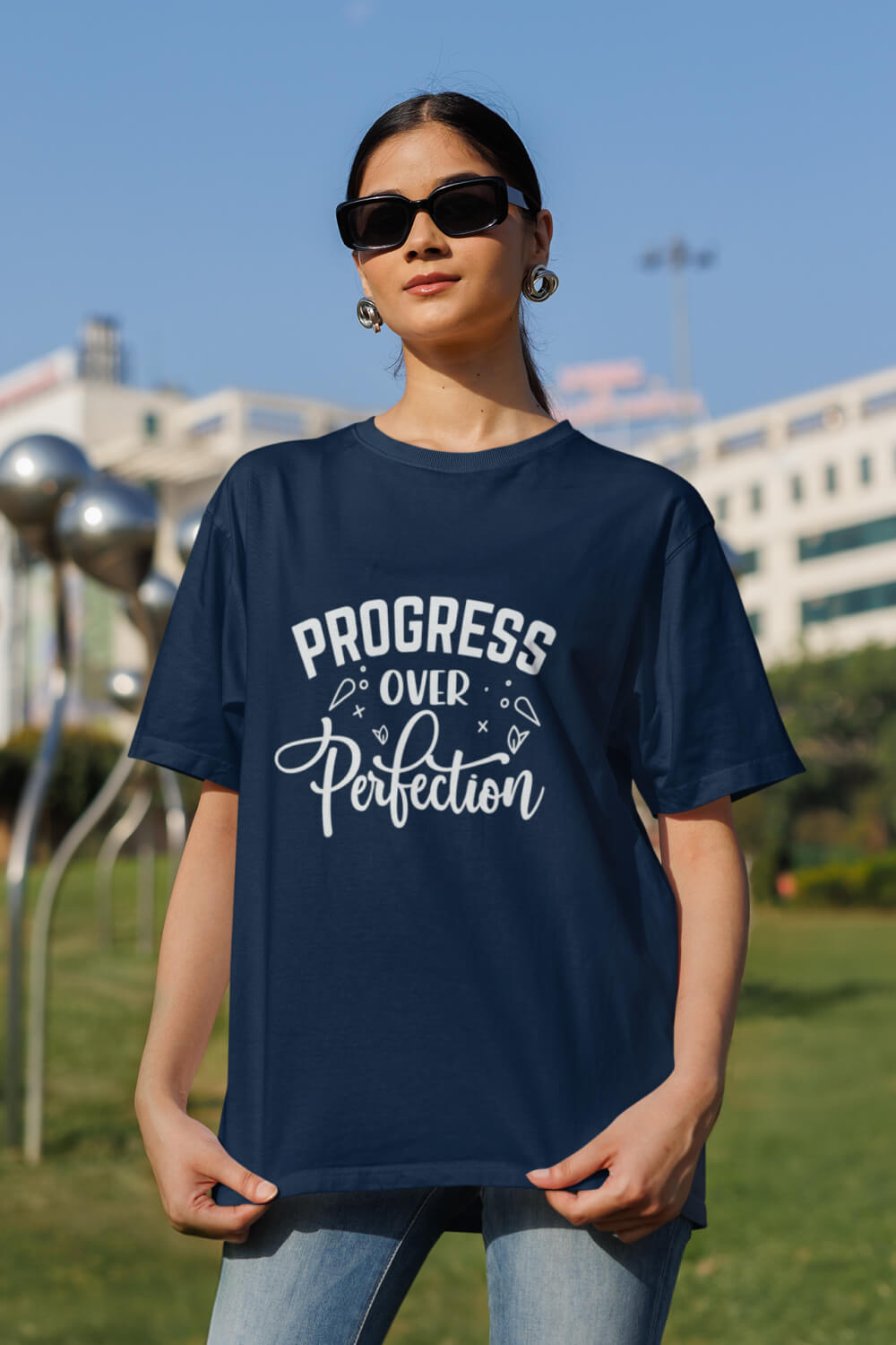 Choose Progress Over Perfection | Premium Women's T-Shirt