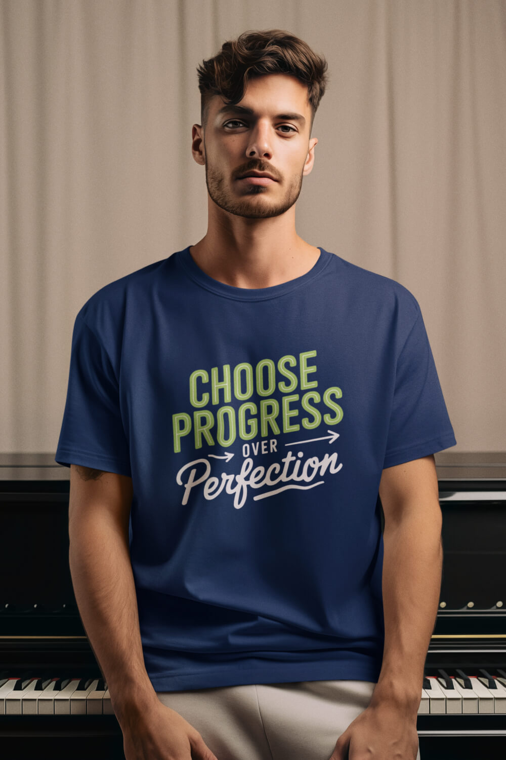 Choose Progress Over Perfection | Premium Men's T-Shirt