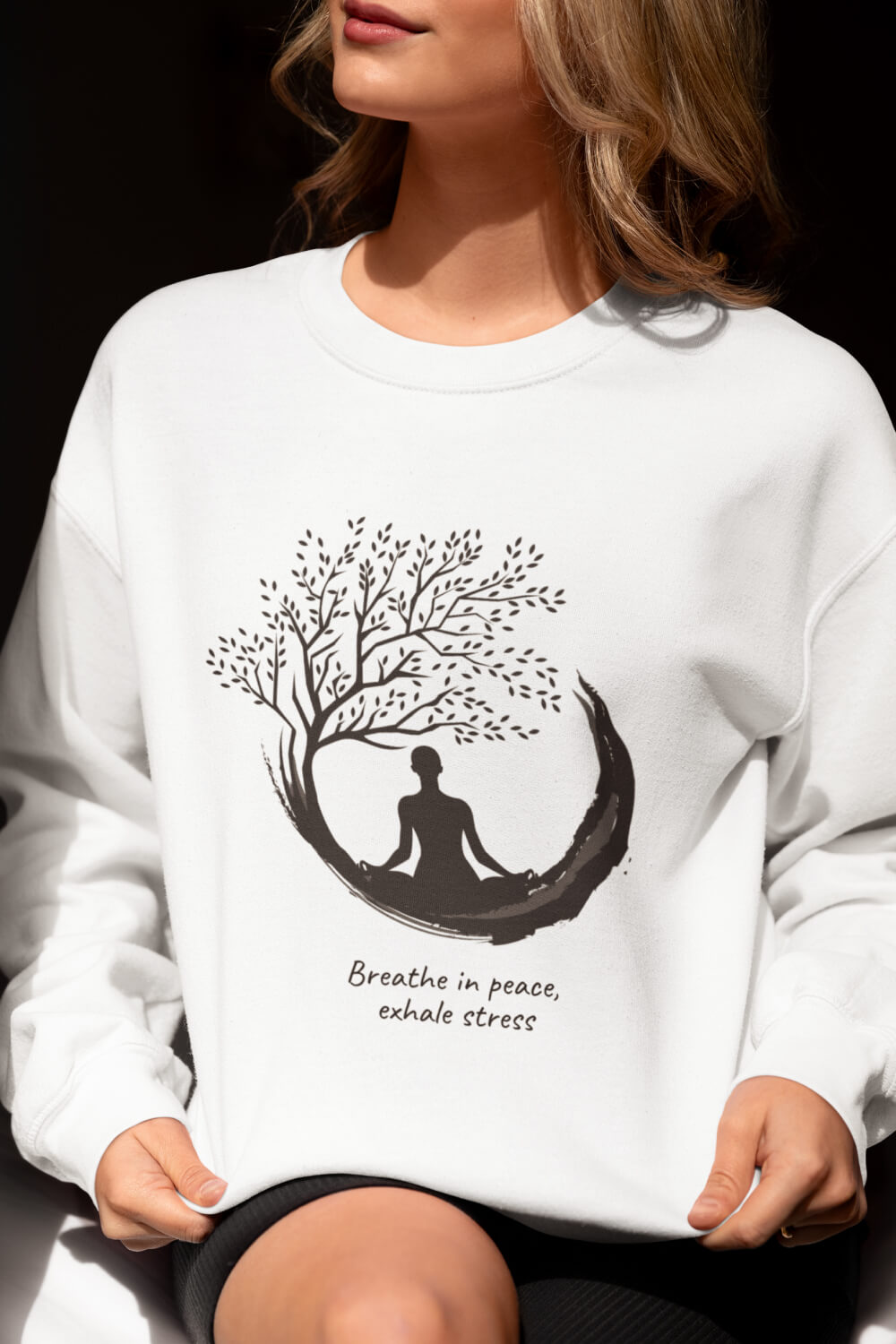 Breathe in Peace, Exhale Stress | Regular Fit | Unisex Sweatshirt
