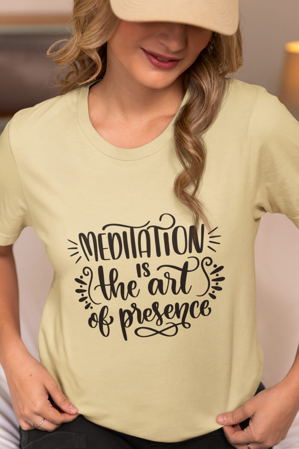 Meditation is the Art of Presence | Premium Women's T-Shirt