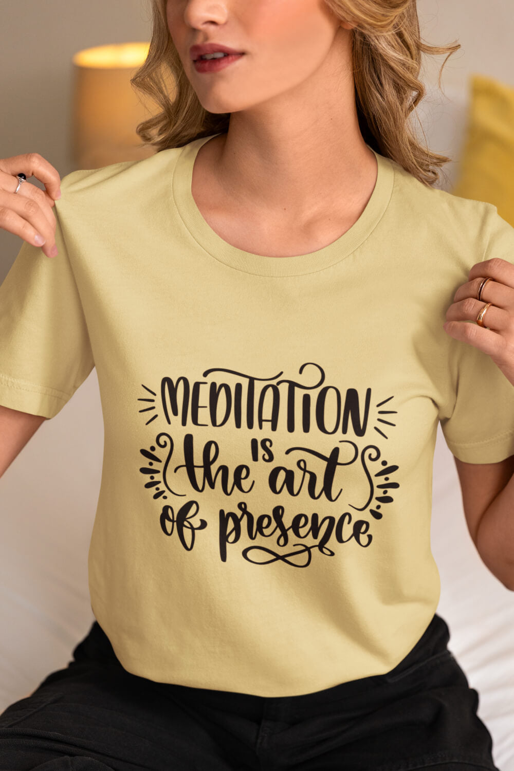 Meditation is the Art of Presence | Premium Women's T-Shirt