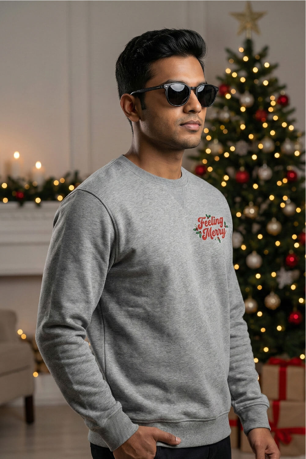 Merry & Bright Unisex Christmas Sweatshirt
