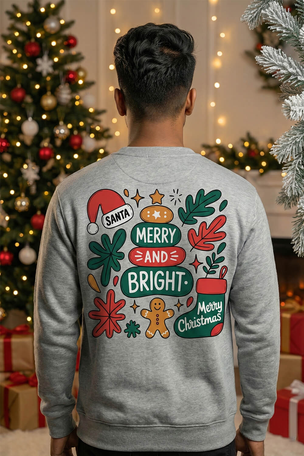 Merry & Bright Unisex Christmas Sweatshirt
