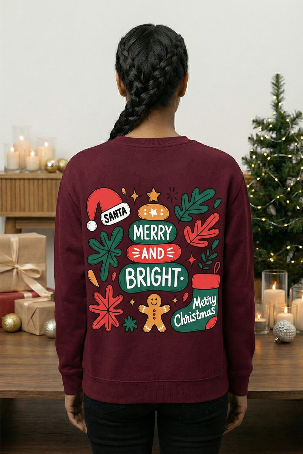 Merry & Bright Unisex Christmas Sweatshirt