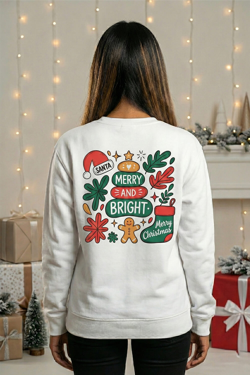 Merry & Bright Unisex Christmas Sweatshirt
