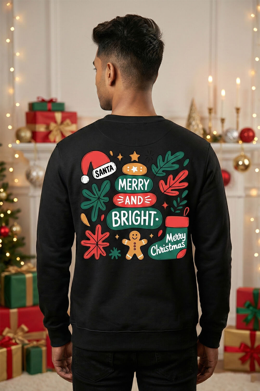 Merry & Bright Unisex Christmas Sweatshirt