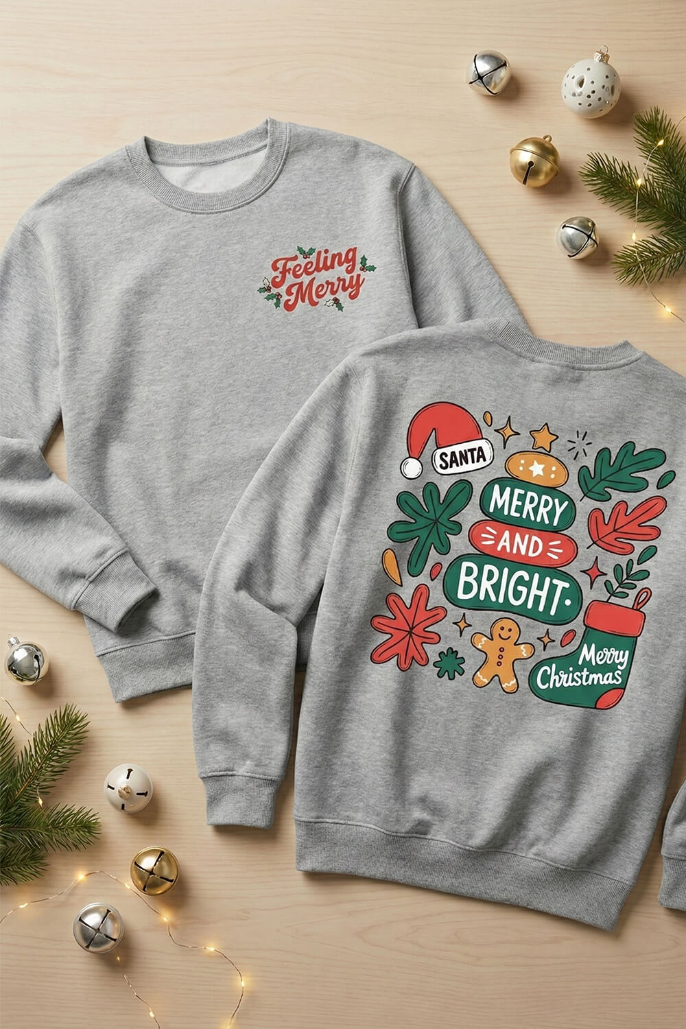 Merry & Bright Unisex Christmas Sweatshirt