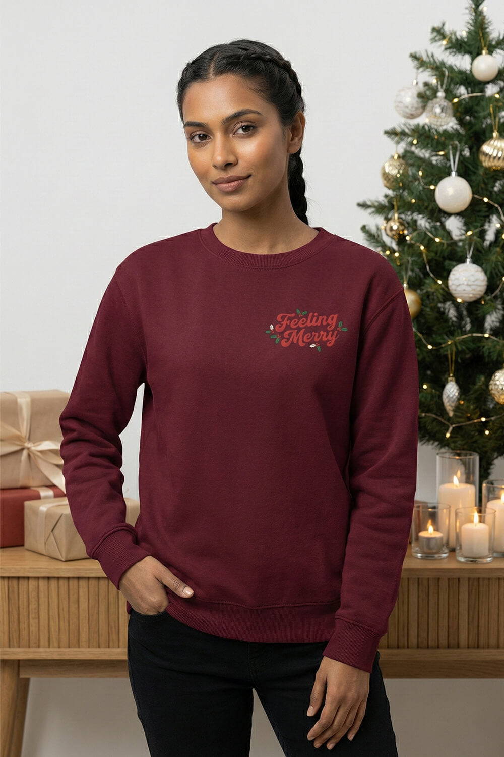 Merry & Bright Unisex Christmas Sweatshirt