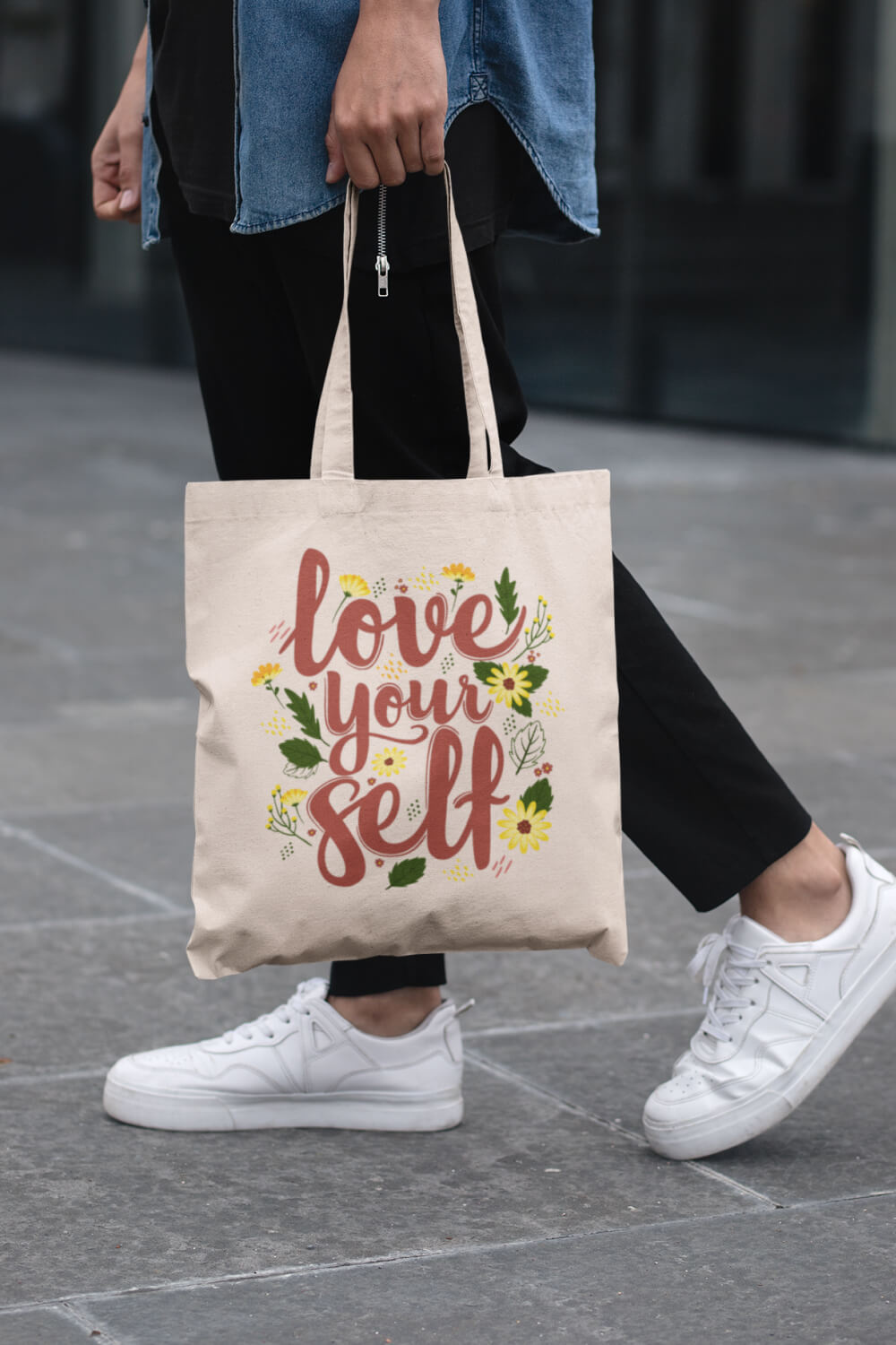 Love Yourself | Zipper Tote Bag