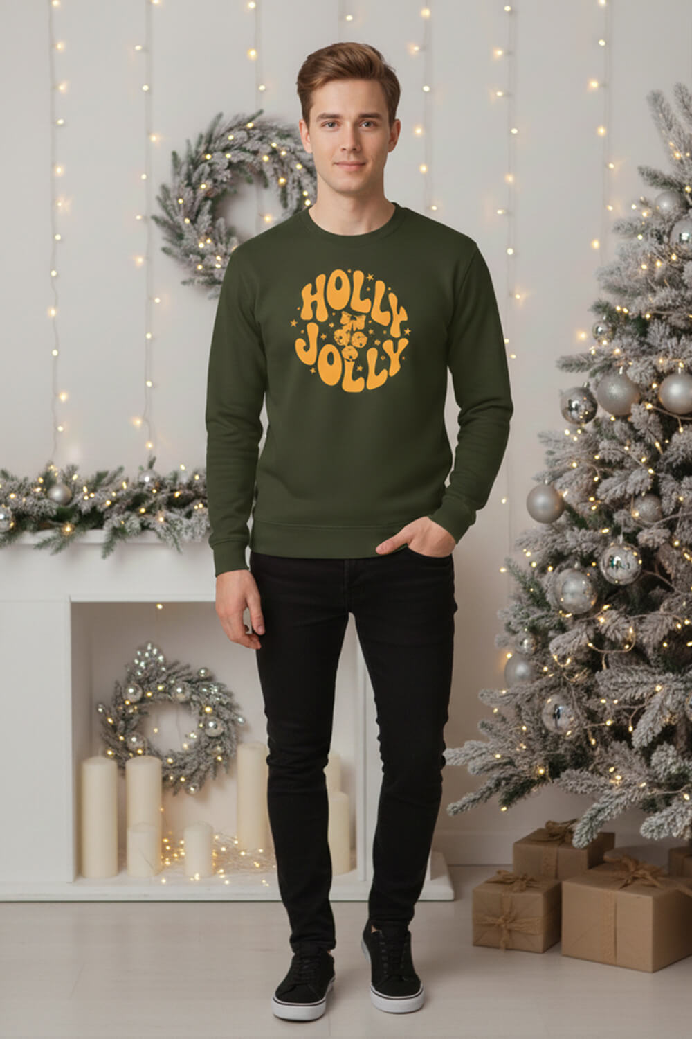 Holly Jolly Unisex Sweatshirt – Cozy Christmas Vibes