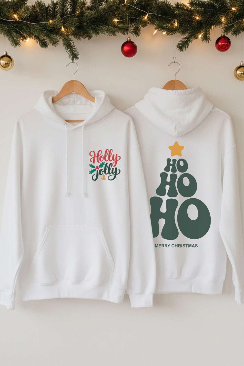 Ho Ho Ho | Holly Jolly Unisex Christmas Hoodie